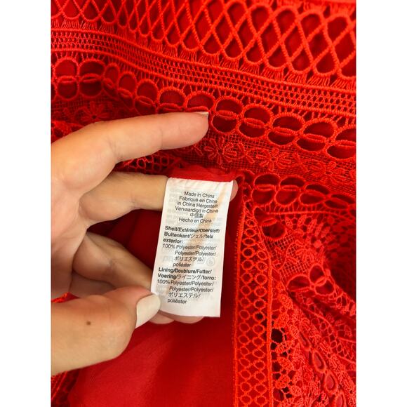 J. Crew Orange Eyelet Lace Ruffle Cap Sleeve Sheath Dress Cherish Embroidered 6 - Picture 6 of 6